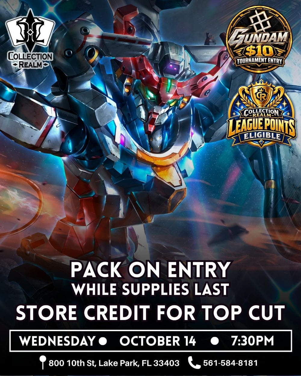 Gundam TCG League Points Eligible – October 14 2026 (Wednesday 7:30PM)