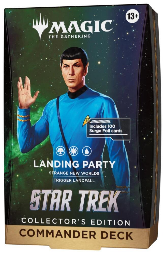 Magic: The Gathering | Star Trek Commander Deck – Landing Party Collector's Edition, 100-Card Ready-to-Play Surge Foil Deck with Commander Spock, Tokens, Deck Box & Strategy Insert (PREORDER - Release Date November 13, 2026)