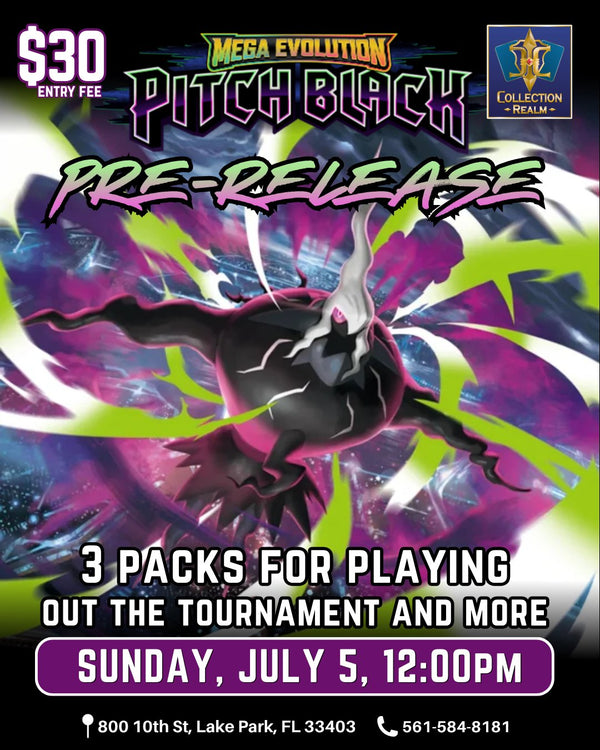 Pokémon TCG Mega Evolution: Pitch Black Pre-Release Event – July 5, 2026 (Sunday 12:00 PM)