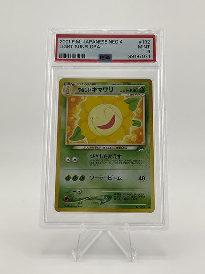 Pokémon TCG 2001 P.M Japanese Neo 4 #192 Light Sunflora JP PSA 9 - Mint