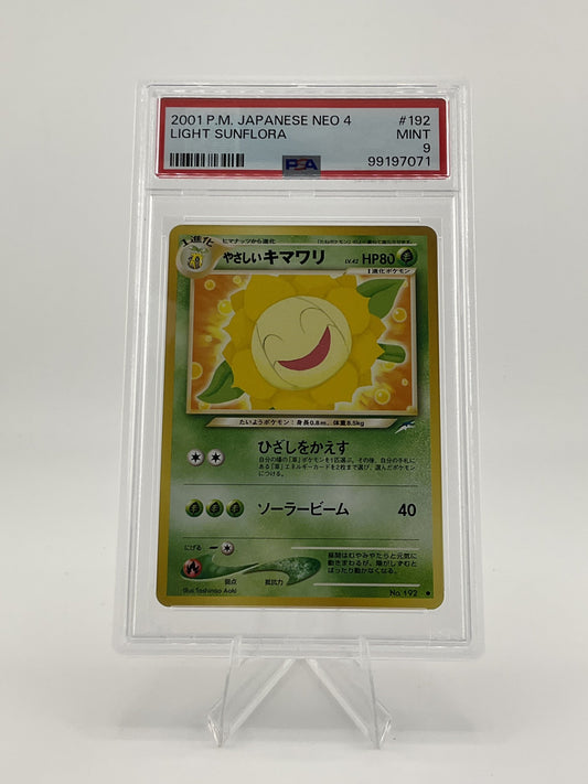 Pokémon TCG 2001 P.M Japanese Neo 4 #192 Light Sunflora JP PSA 9 - Mint