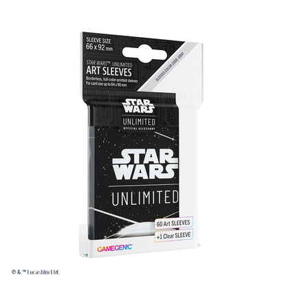 Star Wars Unlimited Art Card Sleeves, Card Back White, 60 Standard Size Sleeves with 1 Clear Leader Sleeve, Durable Printed Card Protectors for TCG and LCG Games