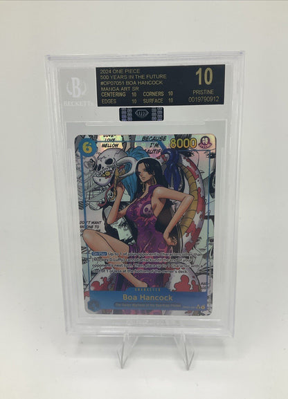 ONE PIECE - OP07-051 Boa Hancock MANGA ART-SR BGS 10 PRISTINE BLACK LABEL