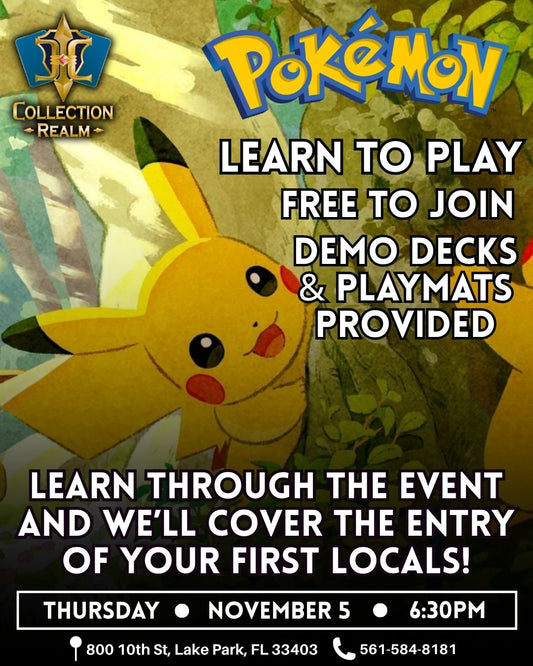 Pokémon Learn to Play Event – November 5 2026 (Thursday) 6:30 PM
