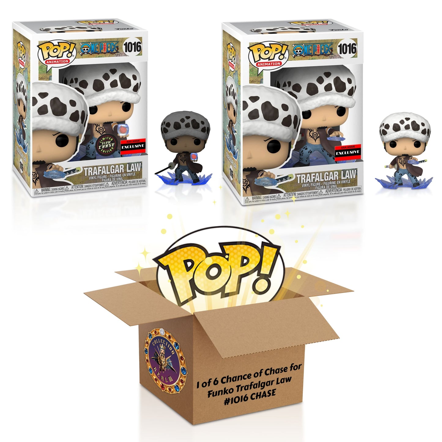 Trafalgar Law Room Attack #1016 Funko Pop! Animation One Piece - 1 in 6: CHANCE OF CHASE - Collectible AAA Anime Exclusive Vinyl Figure with Window Display Box