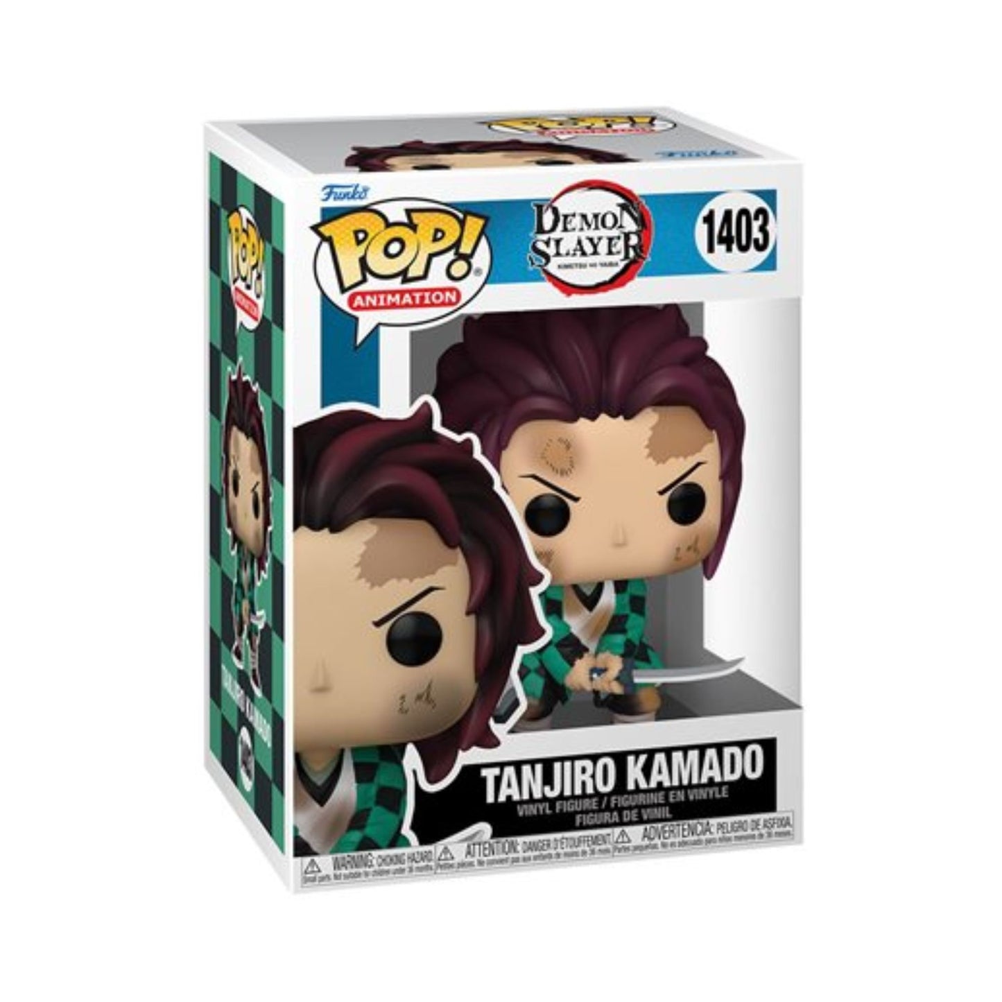 Tanjiro Kamado Funko Pop! Animation Demon Slayer - Vinyl Figure #1403 with Display Box Protector Case