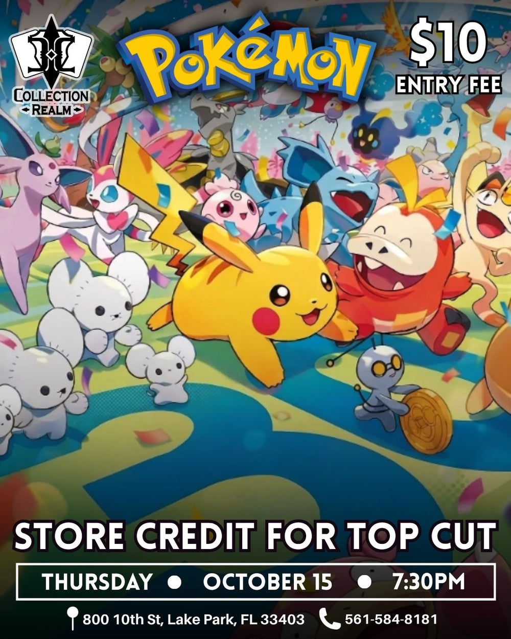 Pokémon TCG Tournament – October 15 2026 (Thursday 7:30PM)