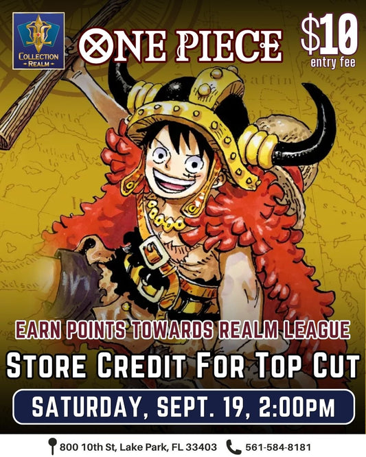 One Piece TCG Tournament — Saturday 2:00 PM, September 19