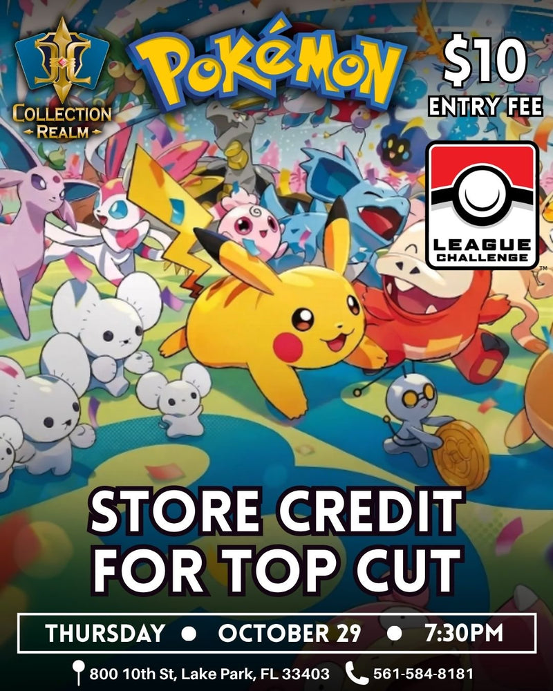 Pokémon – Trading Card Game Tournament – October 29 2026 (Thursday) 7:30 PM