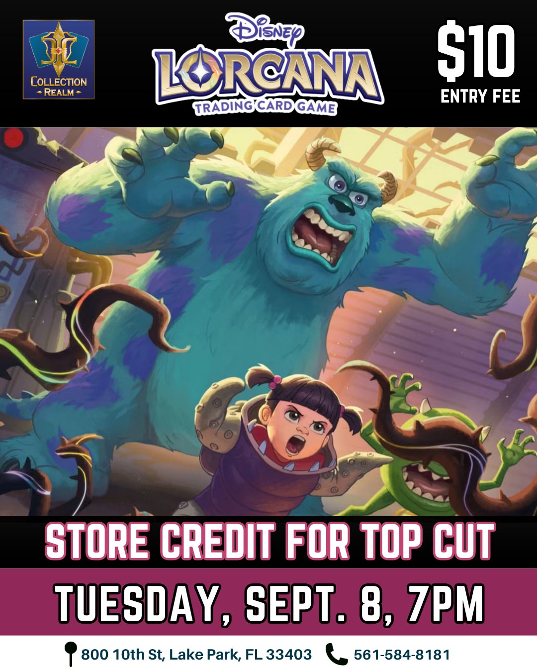 Disney Lorcana TCG Tournament – September 8, 2026 (Tuesday 7:00 PM)