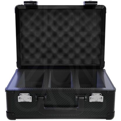 Zion Cases Slab Case X Carbon Fiber Black, Graded Card Storage Case for Up to 110 Slabs, TSA-Approved Locking Case with High-Grade Foam, Protective Collector Case for Travel and Storage (PRE-ORDER)
