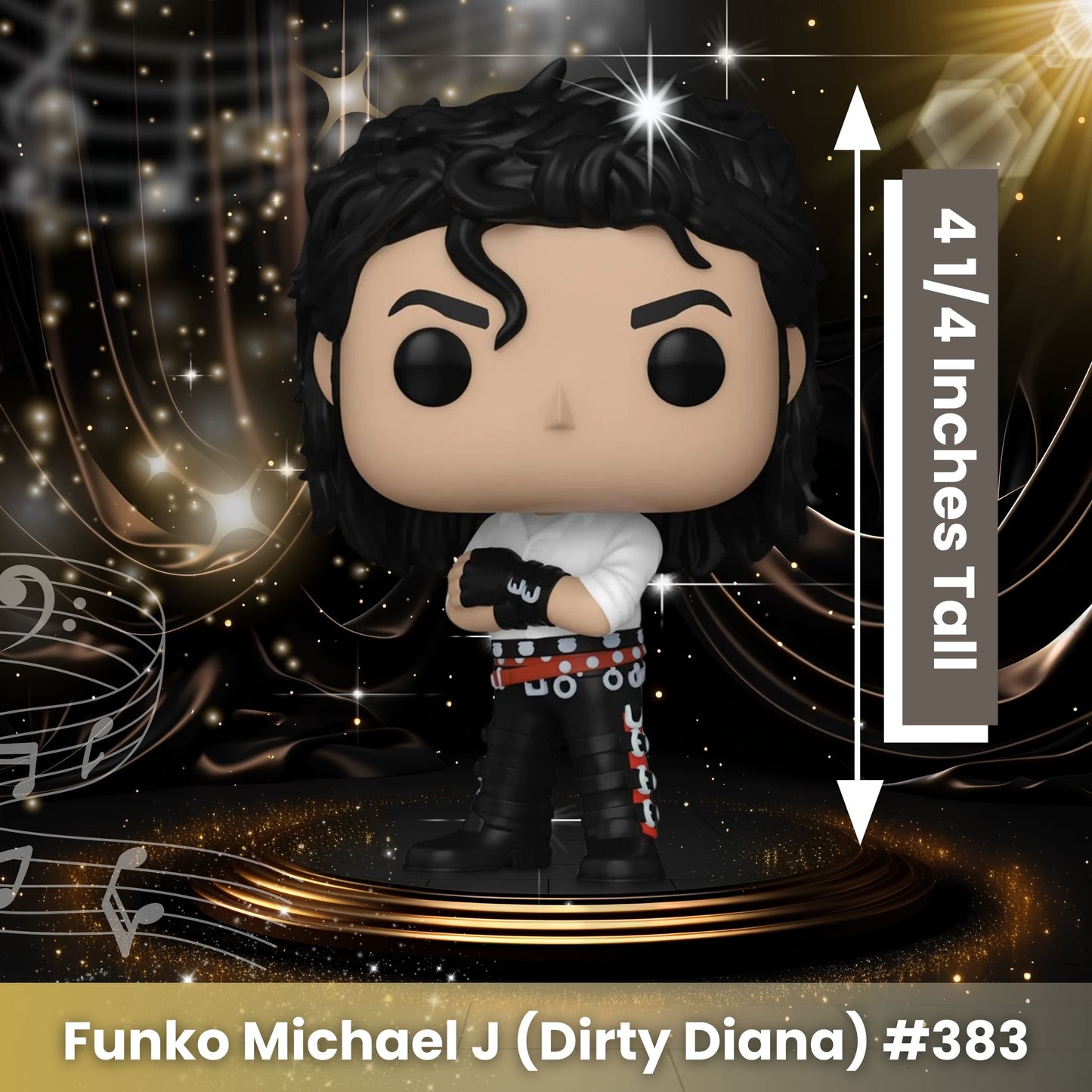 Michael Jackson Funko Pop! Rocks MJ (Dirty Diana) - Iconic Music Legend Collectible Vinyl Figure #383 with Window Display Box