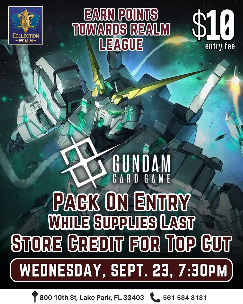 Gundam Card Game Tournament – September 23, 2026 (Wednesday 7:30 PM)