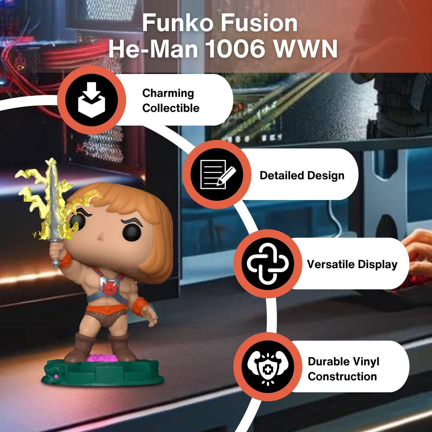 He-Man Funko Pop! Games Funko Fusion Master of The Universe - Collectible Vinyl Figure #1006  with Window Display Box