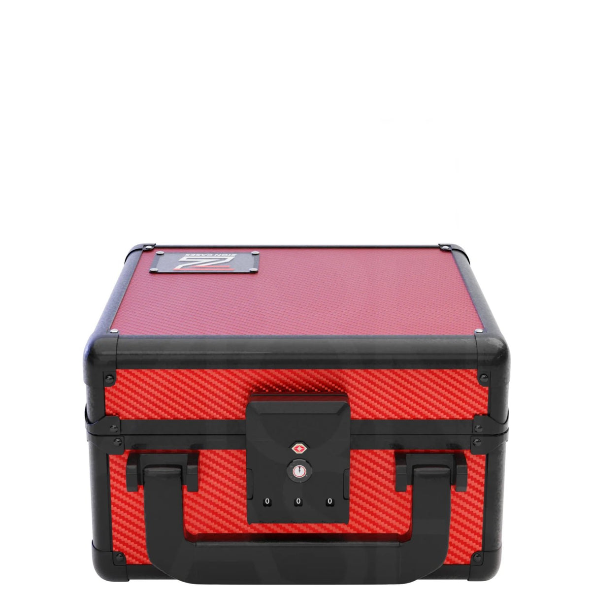Zion Cases Slab Case GO for Graded Cards, Holds Up to 25 Slabs, Carbon Fiber Red, Secure Locking Case for Trading Card Storage, Travel & Card Shows (PRE-ORDER)