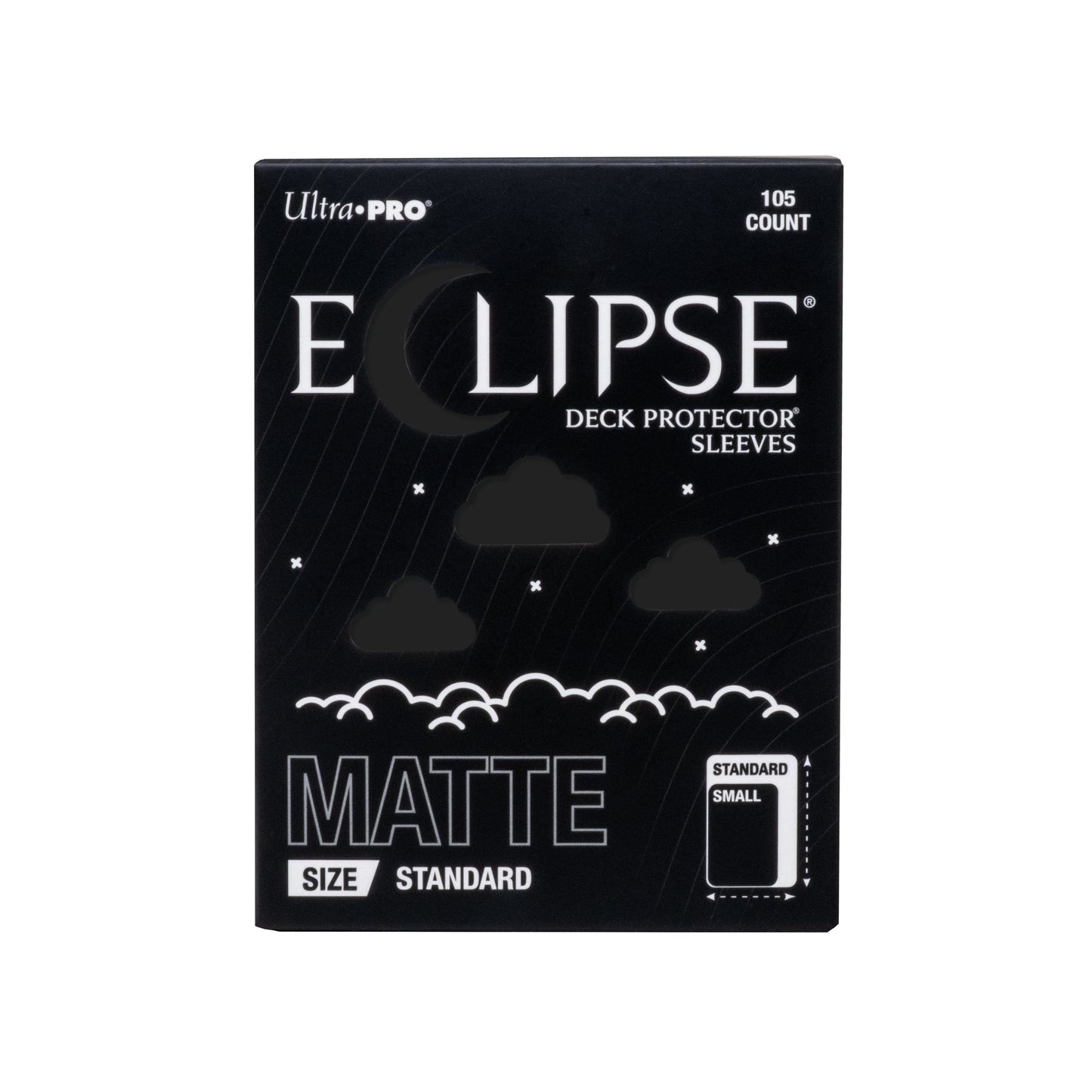 Ultra Pro Eclipse Matte Standard Deck Protector Sleeves - Jet Black, 105ct - Opaque, Split-Resistant, Premium Shuffle Feel for TCG, Card Games & Collectors (PRE-ORDER AUGUST)