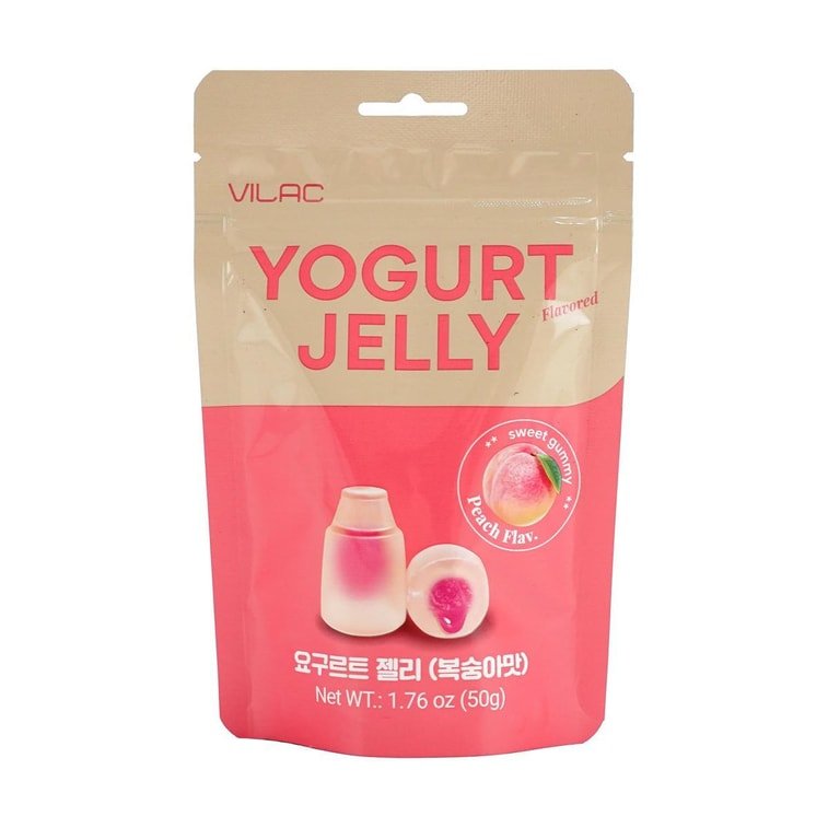 Korean Sweet Yogurt Peach Jelly Gummy 1.76 oz