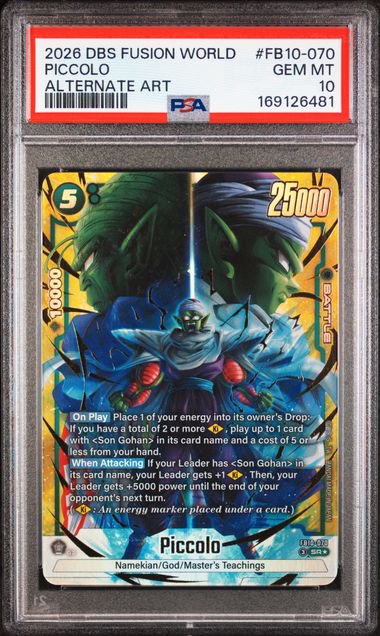 DragonBall DBS FW Piccolo PSA 10 6481 Graded Collectible Card