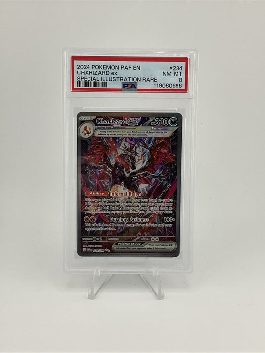 Pokemon TCG Charizard EX Paldean Fates Sir 234/091 PSA 8