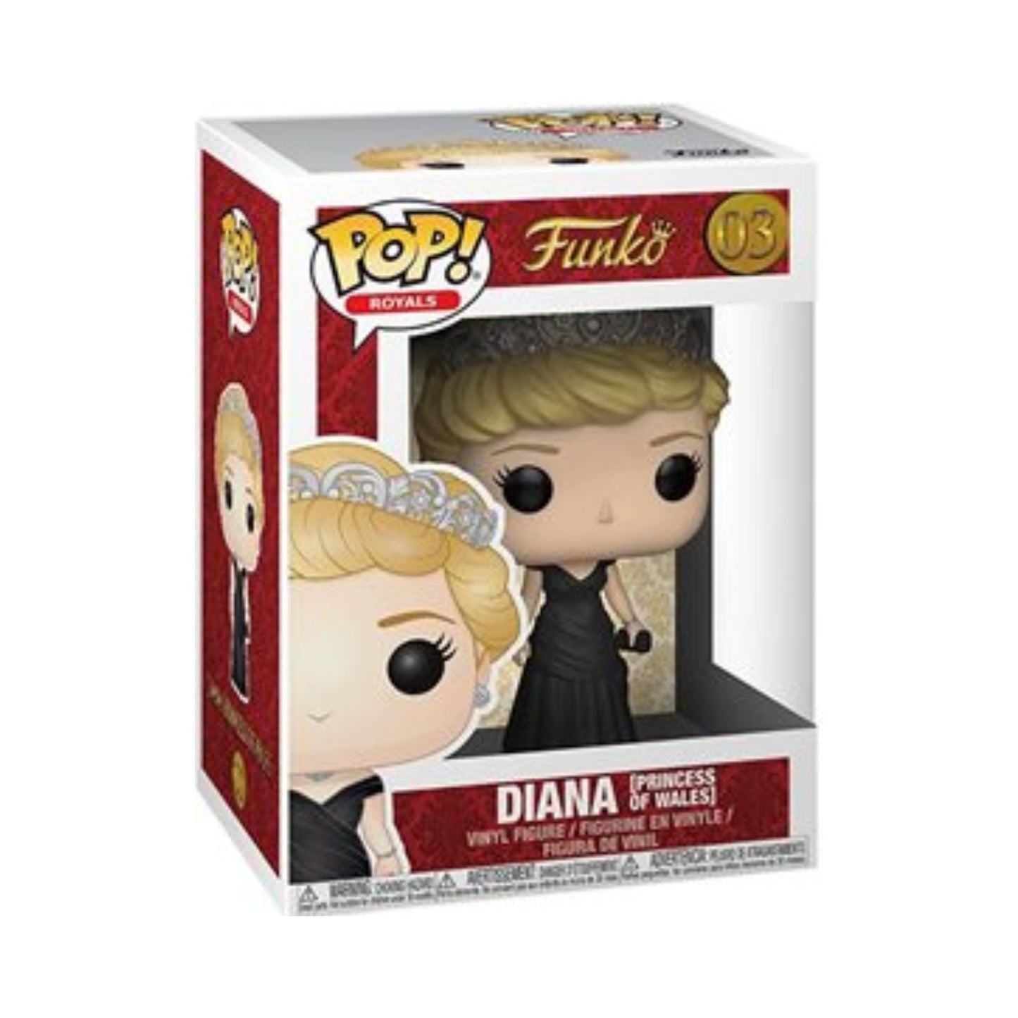 Diana (Princess of Wales) Funko Pop! Royals - Iconic Royal Collectible Vinyl Figures #03 with Display Box Protector Case