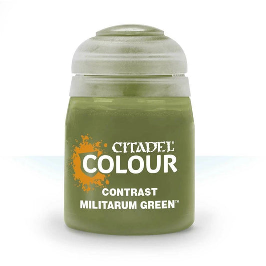 Warhammer Citadel Contrast: Militarum Green Paint Bottle 18ml