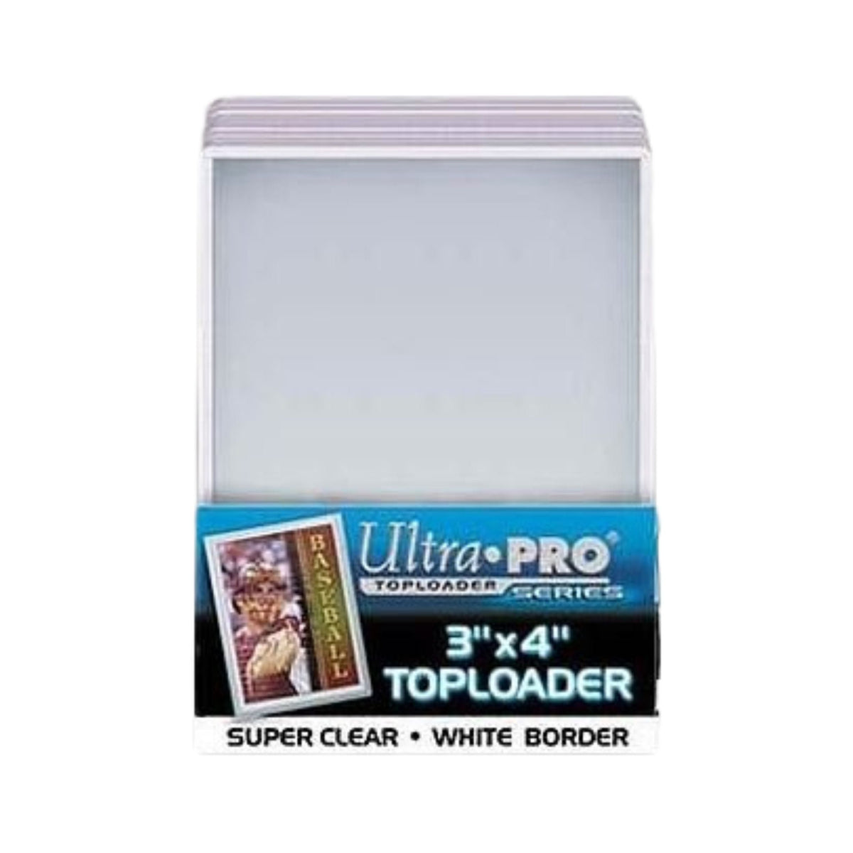 Ultra Pro Standard 3 x 4-Inch Top Loader – White | Super Clear Card Holder with White Border | Fits Cards Up to 2.5" x 3.5" | Premium Trading Card Protection