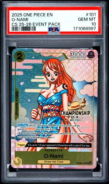One Piece O-Nami CS25-26 PSA 10 8997