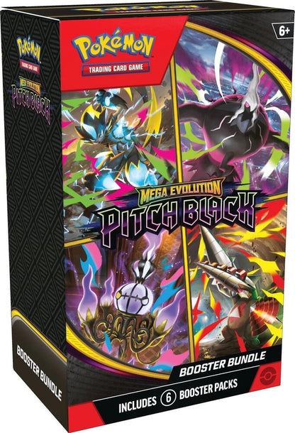 Pokémon TCG: Mega Evolution—Pitch Black Booster Bundle (ME05) – 6 Booster Packs | Trading Card Game | Mega Darkrai ex, Mega Zeraora ex & More (PREORDER - Release Date July 17)