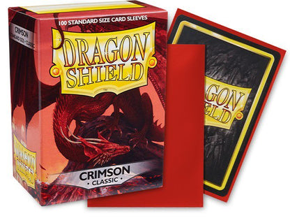 Dragon Shield Sleeves Classic Crimson 100CT Standard Size Card Sleeves for MTG, Pokémon, Lorcana, Flesh and Blood, Glossy Back, Durable Protective Trading Card Sleeves (PRE-ORDER)