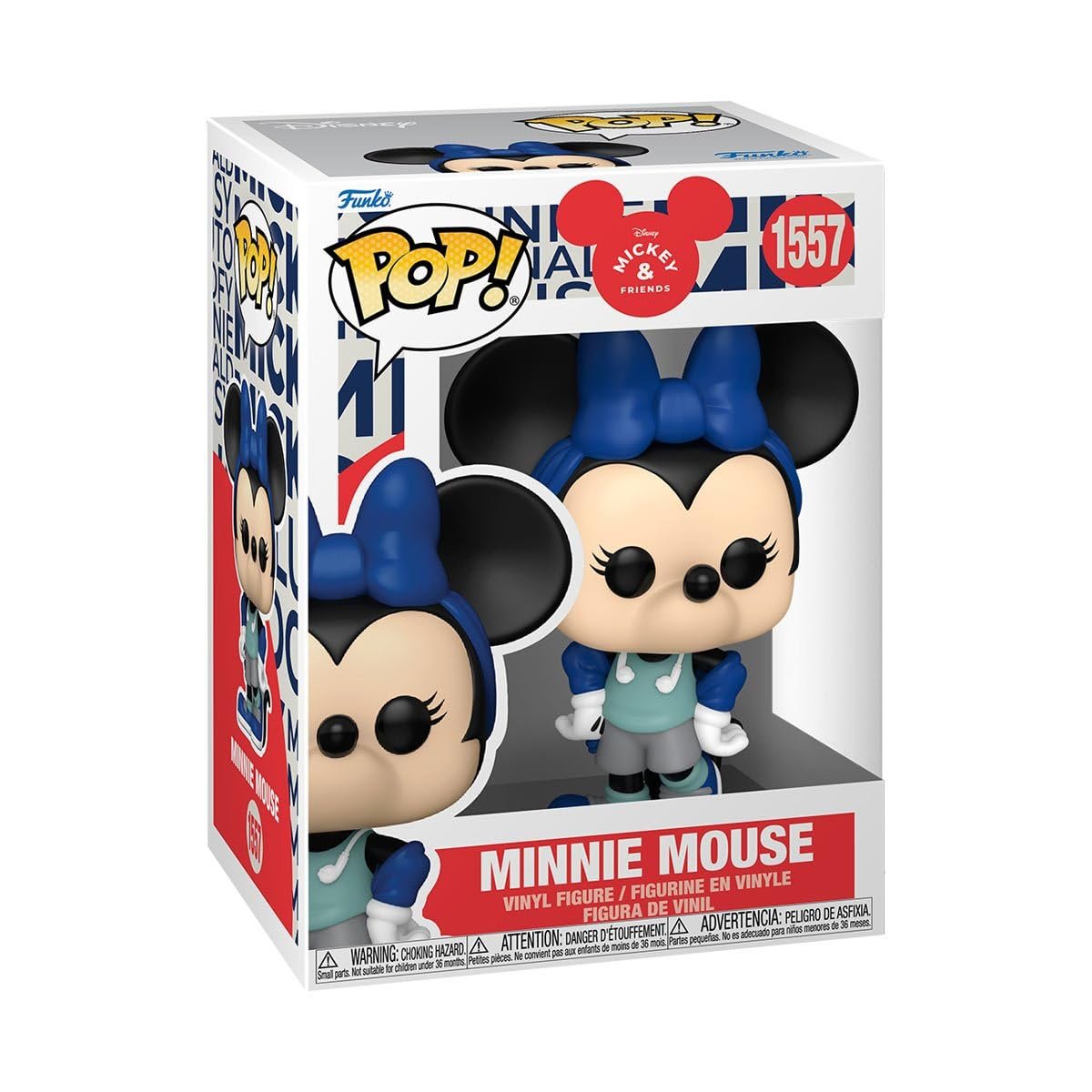 Funko Pop! Disney Mickey and Friends (Wellness) - Set of 3 (Minnie Mouse (Hot Girl Walk) #1557, Mickey Mouse (Runner) #1556, Daisy (Hot Girl Walk) #1555) Collectible Vinyl Figures Bundled with Protector Case