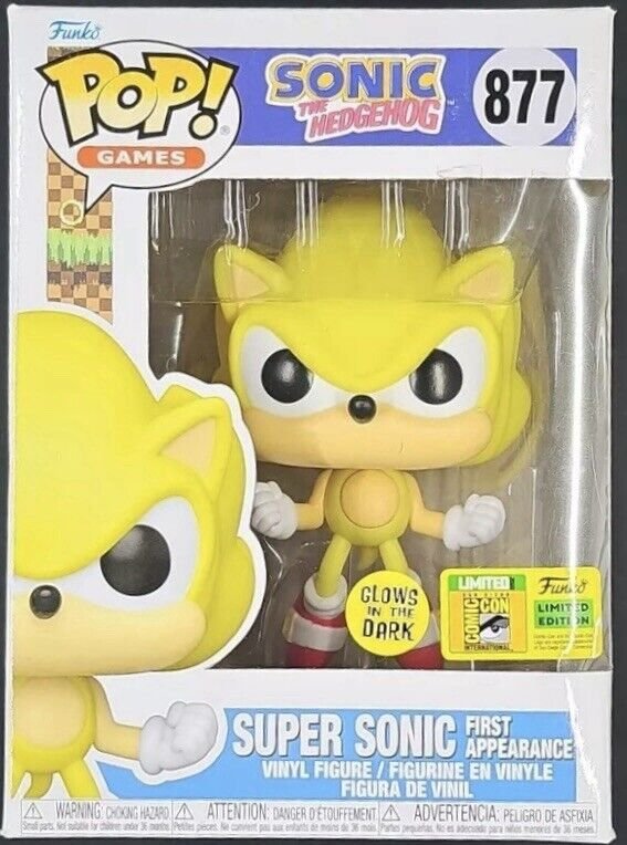 Funko Pop! ~ Sonic the Hedgehog ~ Super Sonic First Appearance ~ GID ~ SDCC