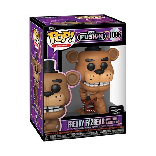 Freddy Fazbear with Pizza Launcher #1096 Funko Pop! Games Funko Fusion Five Nights at Freddy's - Approx. 4 1/2" Collectible Vinyl Figure Bundled with Display Box Protector Case - Estimated Arrival: Oct. 2025 (PRE-SALE)