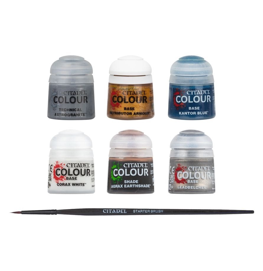Warhammer Age of Sigmar Stormcast Eternals Paint Set – 3 Push-Fit Liberator Miniatures, 6 Citadel Paints & Starter Brush for Beginners and Hobby Fans (PRE-ORDER)