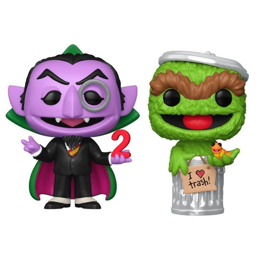 Sesame Street Wave 4 Funko Pop! - Set of 2 (The Count #1792, and Oscar the Grouch with Slimey #1793) Collectible Vinyl Figures - Estimated Arrival: Oct. 2025 (PRE-SALE)