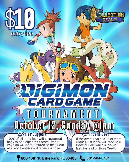 Digimon Card Game Tournament – October 12, Sunday, 1:00 PM