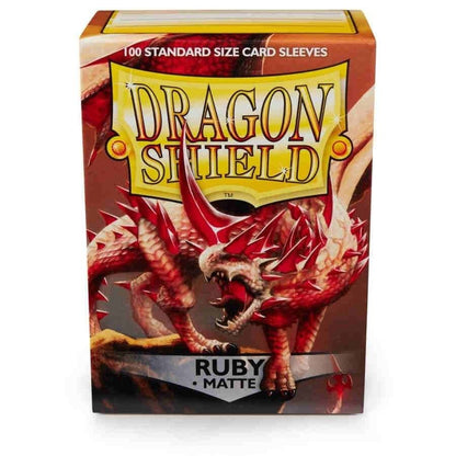 Dragon Shield durable matte card protector sleeves Ruby color