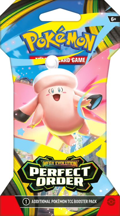 Pokemon TCG Mega EV ME3 Sleeved Booster Pack - Perfect Order Expansion, Collectible Pokémon Cards, Trading Card Game Booster for Decks & Anime Card Collectors