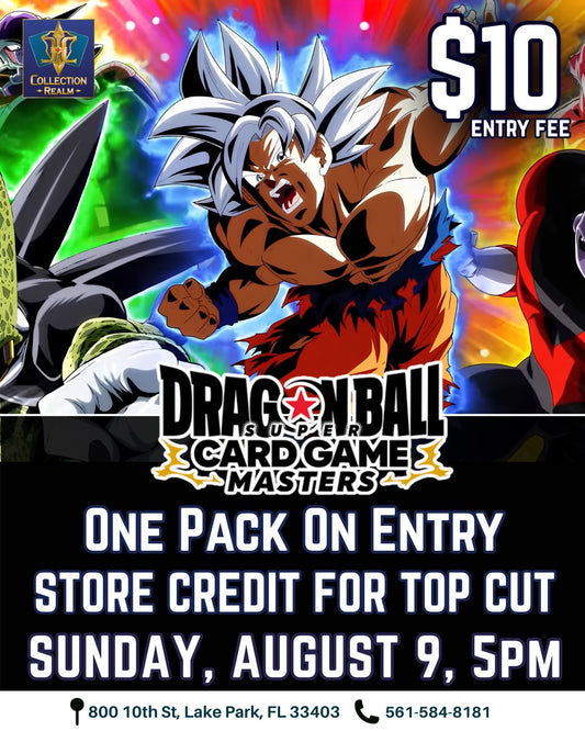 Dragon Ball Super Card Game Masters Tournament – August 9, 2026 (Sunday 5:00 PM)
