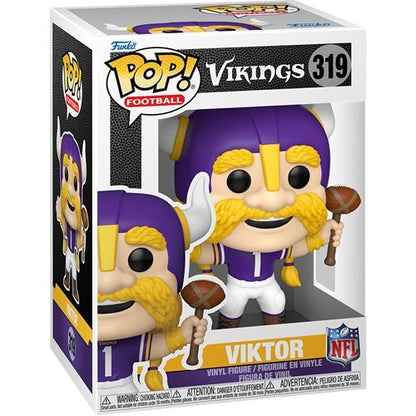 Viktor #319 Funko Pop! Football Vikings NFL Mascots - Approx. 4 1/2" Collectible Vinyl Figure Bundled with Display Box Protector Case