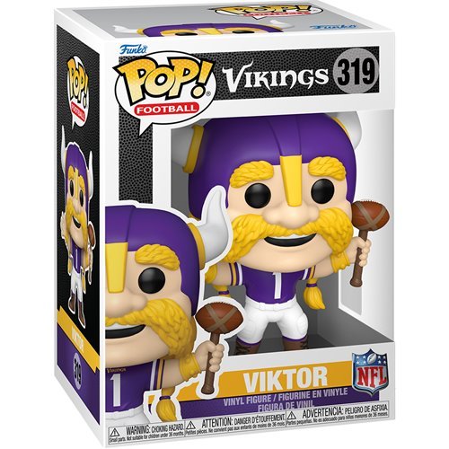 Viktor #319 Funko Pop! Football Vikings NFL Mascots - Approx. 4 1/2" Collectible Vinyl Figure Bundled with Display Box Protector Case - Estimated Arrival: Aug. 2025 (PRE-SALE)