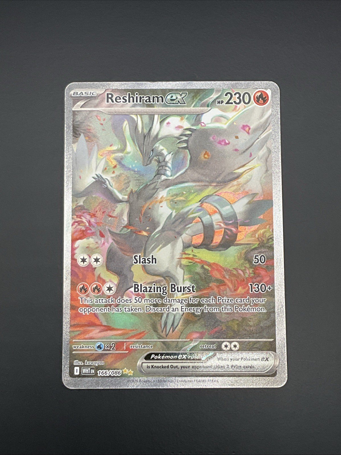 Pokémon TCG Reshiram ex - 166/086 - SV: White Flare (WHT) MP