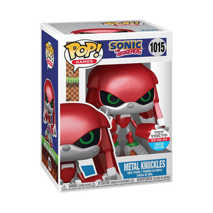 Metal Knuckles Funko Pop! Games Sonic The Hedgehog - 2024 NYCC Toy Tokyo Limited Edition - Approx. 3.9" Collectible Exclusive Vinyl Figure #1015 with Display Box Protector Case