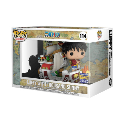 Funko Pop! Rides One Piece Luffy With Thousand Sunny #114 Winter Convention NIB
