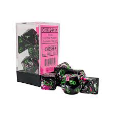 Chessex Dice Brush Polyhedral 7 Die Set Paintball Green RPG Dice Set Tabletop Game