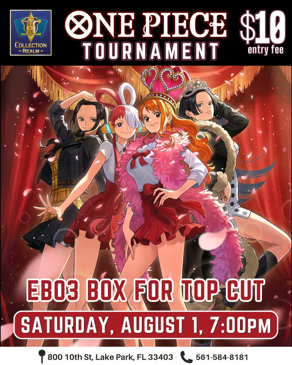One Piece Card Game Tournament – August 1, 2026 (Saturday 7:00 PM)