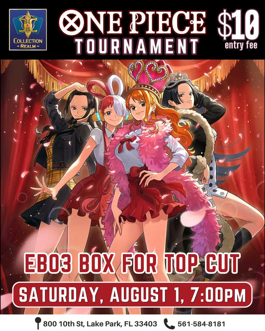 One Piece Card Game Tournament – August 1, 2026 (Saturday 7:00 PM)