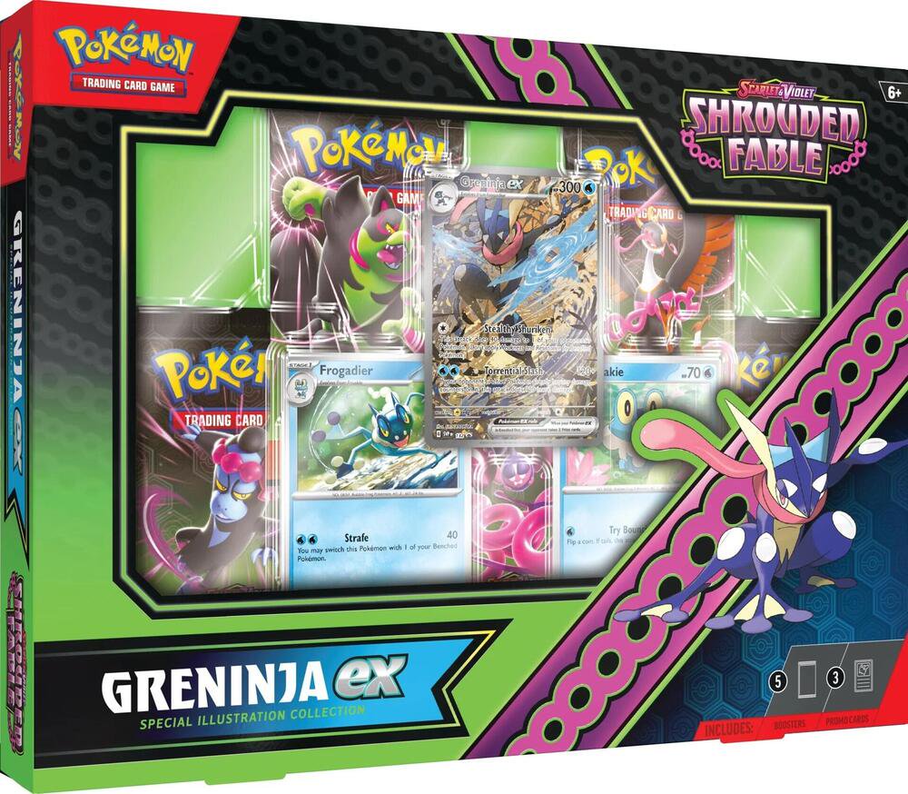 Pokemon TCG Scarlet and Violet Shrouded Fable Greninja ex Special Illustration Collection Box