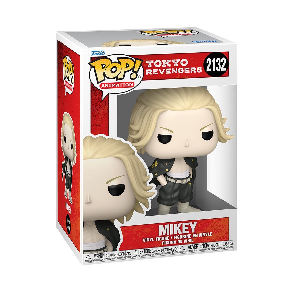 Tokyo Revengers Funko Pop! Animation Set of 3 (Takemichi Hanagaki #2131, Mikey #2132, and Draken #2133) Collectible Vinyl Figures