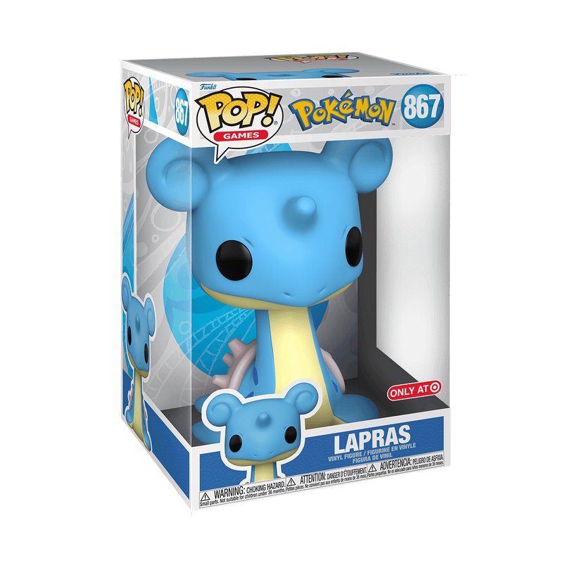 Lapras Funko Pop! Jumbo Games Pokemon - Only At Target Exclusive - Approx. 10" Collectible Vinyl Figure #867 with Window Display Box (PRE-ORDER)