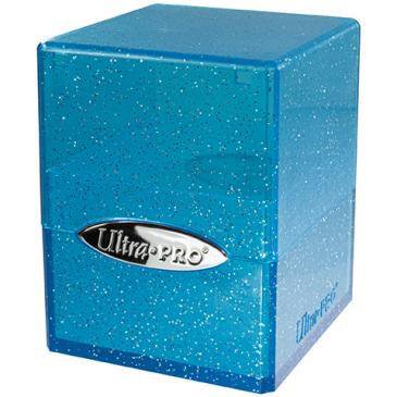 Ultra Pro Satin Cube Deck Box Glitter Blue – 100+ Card Storage for Pokemon TCG and MTG